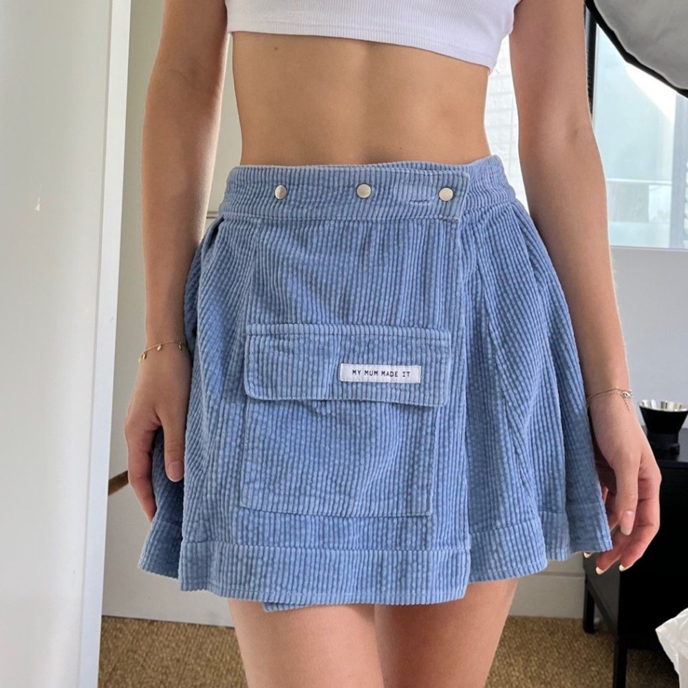 MYMUMMADEIT Corduroy Pocket Pleat skirt